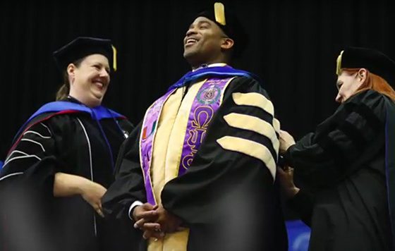 Inspirational: This Brother Of Omega Psi Phi Videotaped His Own PhD Ceremony And It’s Amazing