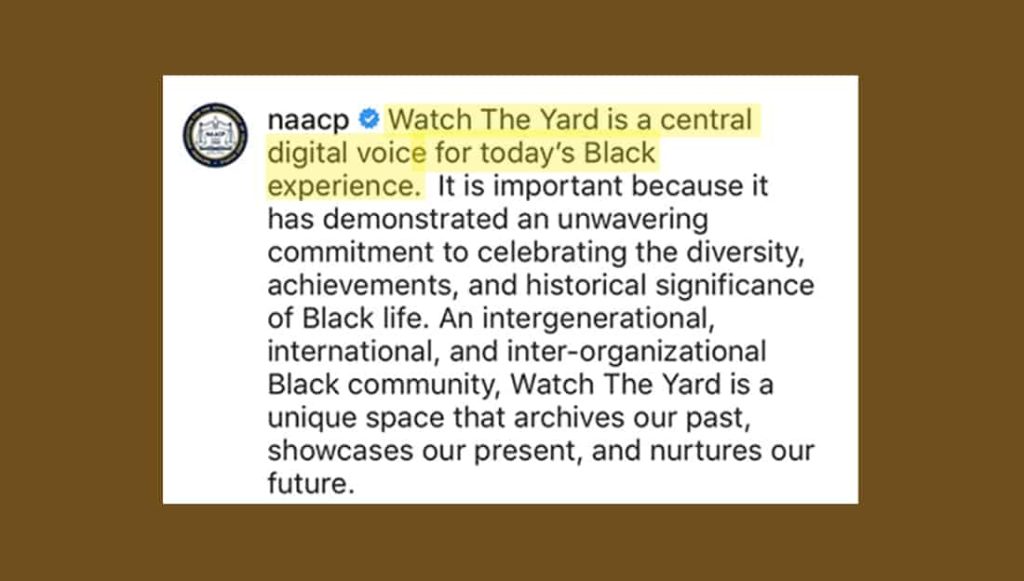 Naacp watch the yard