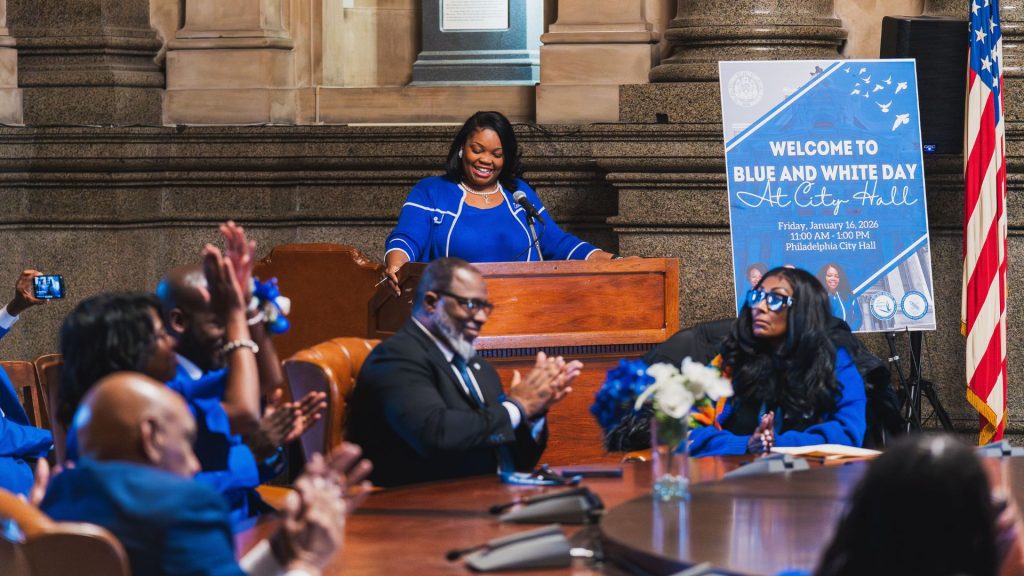 Blue and white day philadelphia