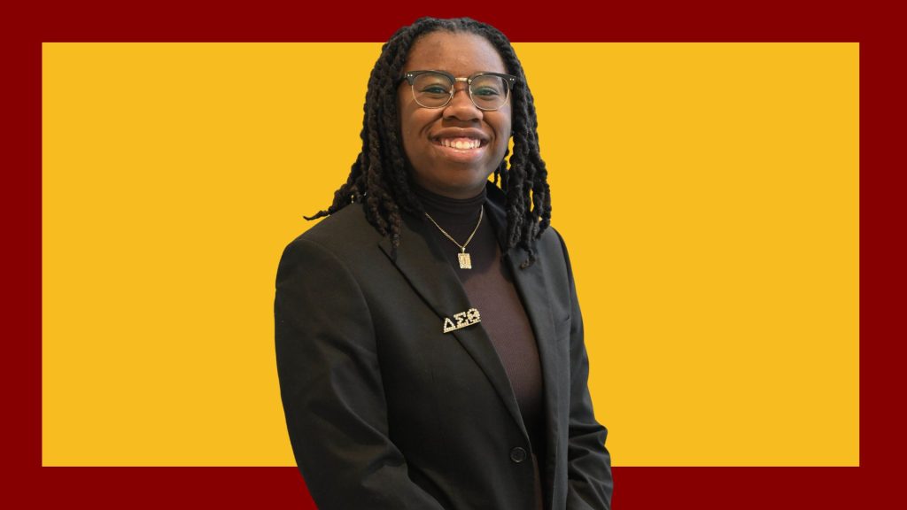 Salisbury University’s Student Government President Jahnaiya Sutherland